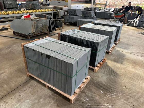 Sản xuất và đóng gói đá bazan tại nhà máy